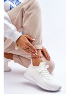 Sneakersy damskie z siatki na platformie do kostki wsuwane Cross Jeans LL2R4031 37 Białe (8697319464481) - obraz 7