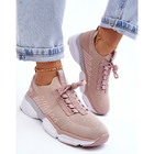 Sneakersy damskie z siatki na platformie do kostki wsuwane Big Star LL274A141 38 Nude (5900714637859) - obraz 1