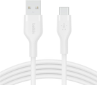 Kabel Belkin USB-A - USB-C Silikonowy 1 m Biały (CAB008BT1MWH) - obraz 1