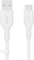 Кабель Belkin USB-A - USB-C Silicone 3 м White (CAB008BT3MWH) - зображення 2