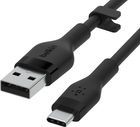 Kabel Belkin USB-A - USB-C Silikonowy 3 m Czarny (CAB008BT3MBK) - obraz 4