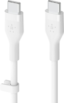 Kabel Belkin USB-C - USB-C 2.0 Silikonowy 1 m Biały (CAB009BT1MWH) - obraz 3