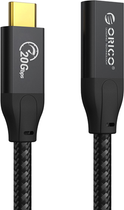 Кабель Orico USB-C 3.2 (M-F), 4K, 100W 1 м Black (CY32-10-BK-BP) - зображення 2