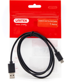 Kabel Unitek USB-A do USB-C 2.0 1 m Czarny (Y-C482BK) - obraz 3