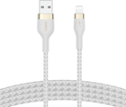 Кабель Belkin USB-A to LTG Braided Silicone 3 м White (CAA010BT3MWH) - зображення 5