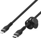 Kabel Belkin USB-C do LTG w oplocie silikonowym 1 m czarny (CAA011BT1MBK) - obraz 1