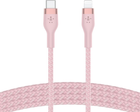 Кабель Belkin USB-C to LTG Braided Silicone 1 м Pink (CAA011BT1MPK) - зображення 5