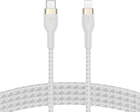 Кабель Belkin USB-C to LTG Braided Silicone 3 м White (CAA011BT3MWH) - зображення 5