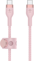 Kabel Belkin USB-C to USB-C 2.0 Braided Silicone 1 m Różowy (CAB011BT1MPK) - obraz 3
