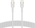Кабель Belkin USB-C to USB-C 2.0 Braided Silicone 2 м White (CAB011BT2MWH) - зображення 5
