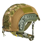 Баллистическая шлем-каска Fast WENDY цвета олива в универсальном кавере мультикам стандарта NATO (NIJ 3A) M/L - изображение 4