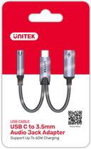 Adapter Unitek USB-C na 3,5 mm Mini-Jack szary (4894160048134) - obraz 4