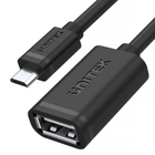 Kabel Unitek microUSB-USB 2.0 0,22 m Czarny (Y-C438GBK) - obraz 1
