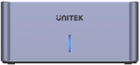 Stacja dokująca Unitek do 2,5"/3,5" HDD/SSD srebrna (4894160047564) - obraz 3