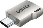 Adapter Unitek A1025GNI USB-A - USB-C Srebrny (A1025GNI) - obraz 1