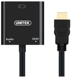 Adapter Unitek Y-6333 VGA - HDMI Black (4894160017055) - obraz 2