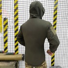 Мужская легкая Ветровка с дышащей подкладкой / Осенняя Куртка с капюшоном олива размер M - изображение 5