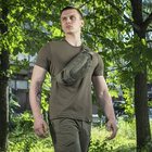 Сумка тактическая через плечо на грудь M-TAC Waist Bag Elite Hex Ranger Green для мультитула и турникета (сумка на пояс) - изображение 4