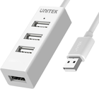 USB-хаб Unitek Y-2146 4x USB 2.0 mini Biały (4894160004024) - зображення 1