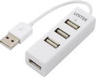 USB-хаб Unitek Y-2146 4x USB 2.0 mini Biały (4894160004024) - зображення 2