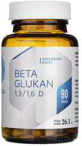 Харчова добавка Hepatica Beta Glucan 1.3/1.6 D 90 капсул Діабет (5905279653061) - зображення 1