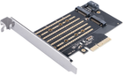 Kontroler Orico PCI-E - M.2 NVMe i M.2 SATA (6954301193258) - obraz 1
