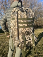 Рюкзак тактический 70 литров армейский большой усиленный. Пиксель - изображение 6