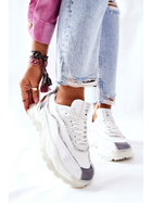 Sneakersy damskie na grubej podeszwie do kostki Cross Jeans II2R4017C 36 Białe (8697319153927) - obraz 5