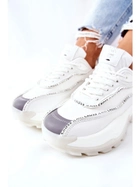 Sneakersy damskie na grubej podeszwie do kostki Cross Jeans II2R4017C 40 Białe (8697319153965) - obraz 7