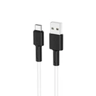 Кабель BOROFONE BX31 USB to Type-C 3A, 1m, silicone, TPE connectors, White (6931474710406)
