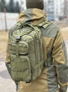 Тактичний рюкзак штурмовий Tactic на 25 л військовий рюкзак Олива (ta25-olive) - зображення 3
