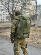 Рюкзак туристичний для походів Tactical військовий рюкзак великий на 70 л Olive (ta70-oliva) - зображення 3