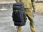 Рюкзак туристичний для походів Tactical військовий рюкзак великий на 70 л Black (ta70-black) - зображення 6