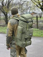 Рюкзак туристичний для походів на 70 л. Tactic великий військовий рюкзак колір Oliva (ta70-new-olive) - зображення 3