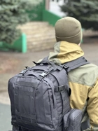 Тактичний рюкзак Tactic рюкзак з підсумками на 55 л. штурмовий рюкзак Чорний 1004-black - зображення 6