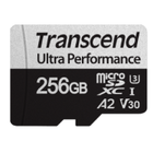 Карта пам'яті microSDXC, 256Gb, Class10 uhs-i u3 v30 a2, Transcend 340s, без адаптера, r160/w125 MB/s (ts256gusd340s)