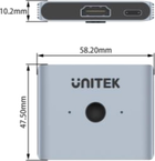 Двонаправлений перемикач Unitek HDMI 1916 8K 2in1 (4894160048714) - зображення 4