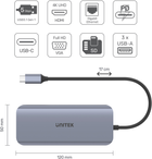 USB-C хаб Unitek D1026B 3 x USB 3.1 PD HDMI SD VGA RJ45 (4894160042828) - зображення 5