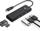 Hub USB-C Orico 3 x USB-A 5 Gb/s Czarny (PAPW3AT-C3-015-BK-EP) - obraz 3