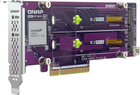 Адаптер QNAP SSD Dual PCIe NVMe M.2 2280/22110 (QM2-2P-384A) - зображення 8