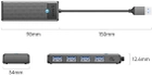 Hub USB Orico 4 x USB-A 3.0 5 Gb/s Czarny (PAPW4A-U3-015-BK-EP) - obraz 4