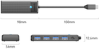 USB-C хаб Orico 4 x USB-A 3.0 5 Gbps Чорний (PAPW4A-C3-015-BK-EP) - зображення 4