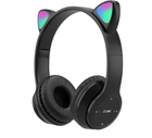 Беспроводные наушники «кошачьи уши» с микрофоном, Bluetooth-наушники Cat Ear - P-47M, Черные