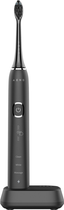Електрична зубна щітка AENO DB4, 46000 обертів за хвилину, бездротова зарядка, чорна, 4 насадки - зображення 2