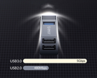 USB-хаб Orico Mini 1 х USB 3.0, 2 х USB 2.0 (MINI-U32-BK-BP) - зображення 5