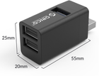 Hub USB Orico Mini 1 x USB 3.0, 2 x USB 2.0 (MINI-U32-BK-BP) - obraz 8