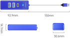 USB-хаб Orico 2 x USB 3.0 + USB-C Синій (PWC2U-U3-015-BL-EP) - зображення 8