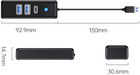 USB-хаб Orico 2 x USB 3.0 + USB-C Чорний (PWC2U-U3-015-BK-EP) - зображення 5