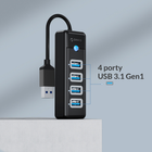 Hub USB Orico 4 x USB 3.1 Czarny (PW4U-U3-015-BK-EP) - obraz 3