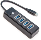 Hub USB-C Orico 4 x USB 3.1 Czarny (PW4U-C3-015-BK-EP) - obraz 3